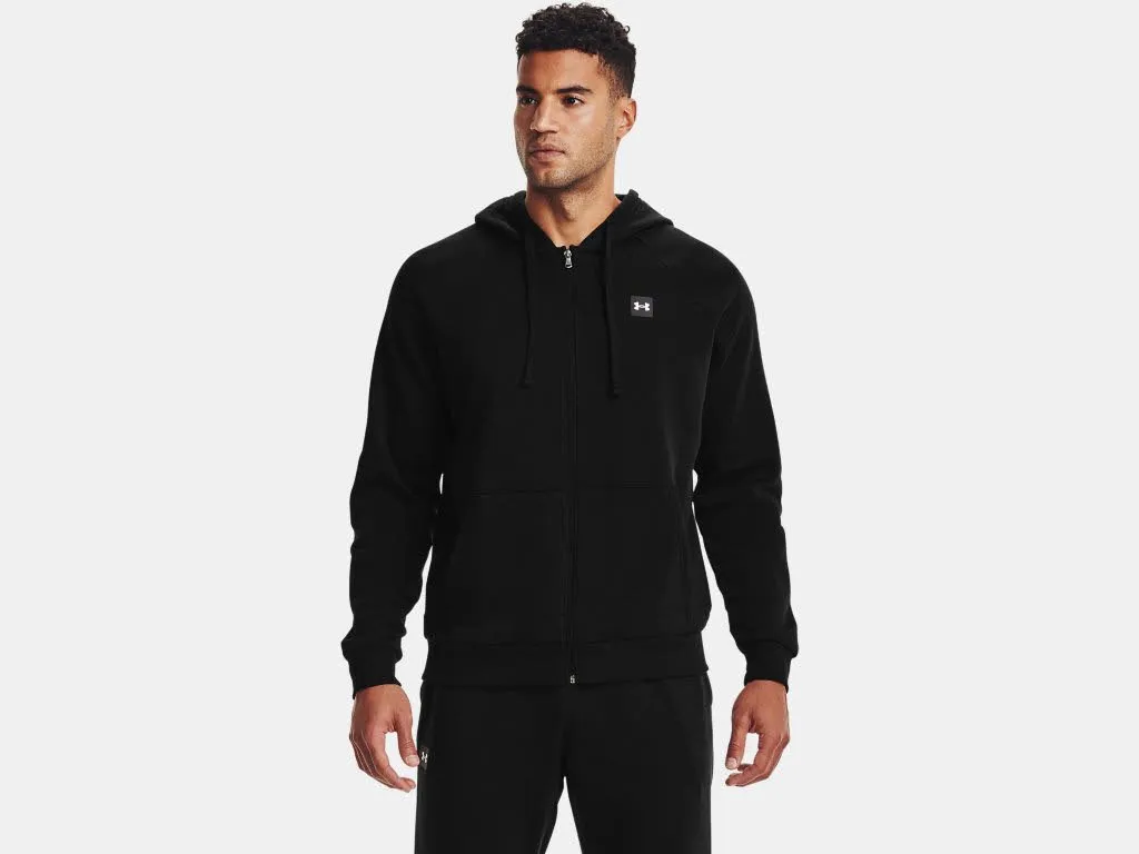 UnderArmour Rival Fleece Hoodie Training Outdoor Kapuze Herren schwarz NEU