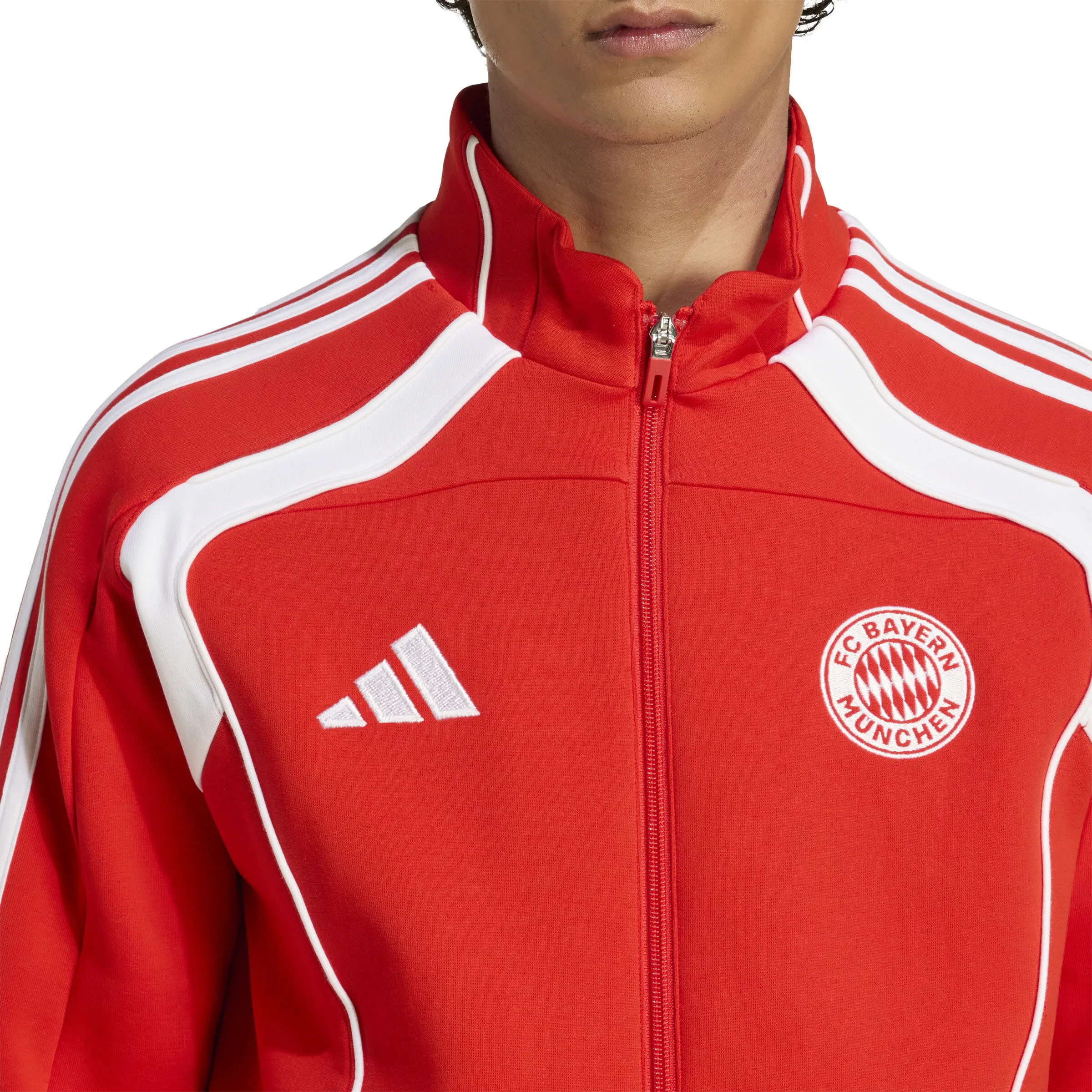 adidas FC Bayern München UBP Doubleknit Herren Trainingsjacke rot/weiß