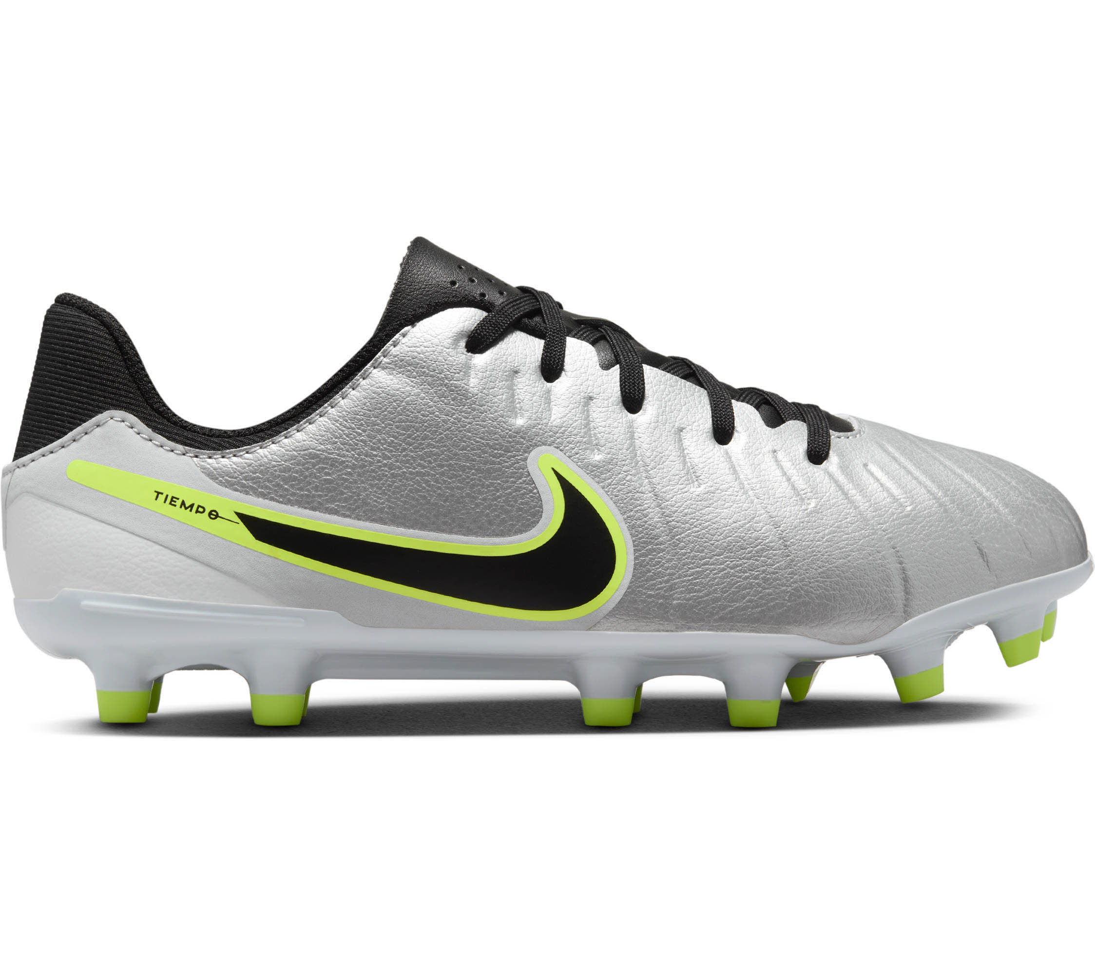 Nike Jr. Tiempo Legend 10 Academy Kinder Fußballschuhe metallic silver/black