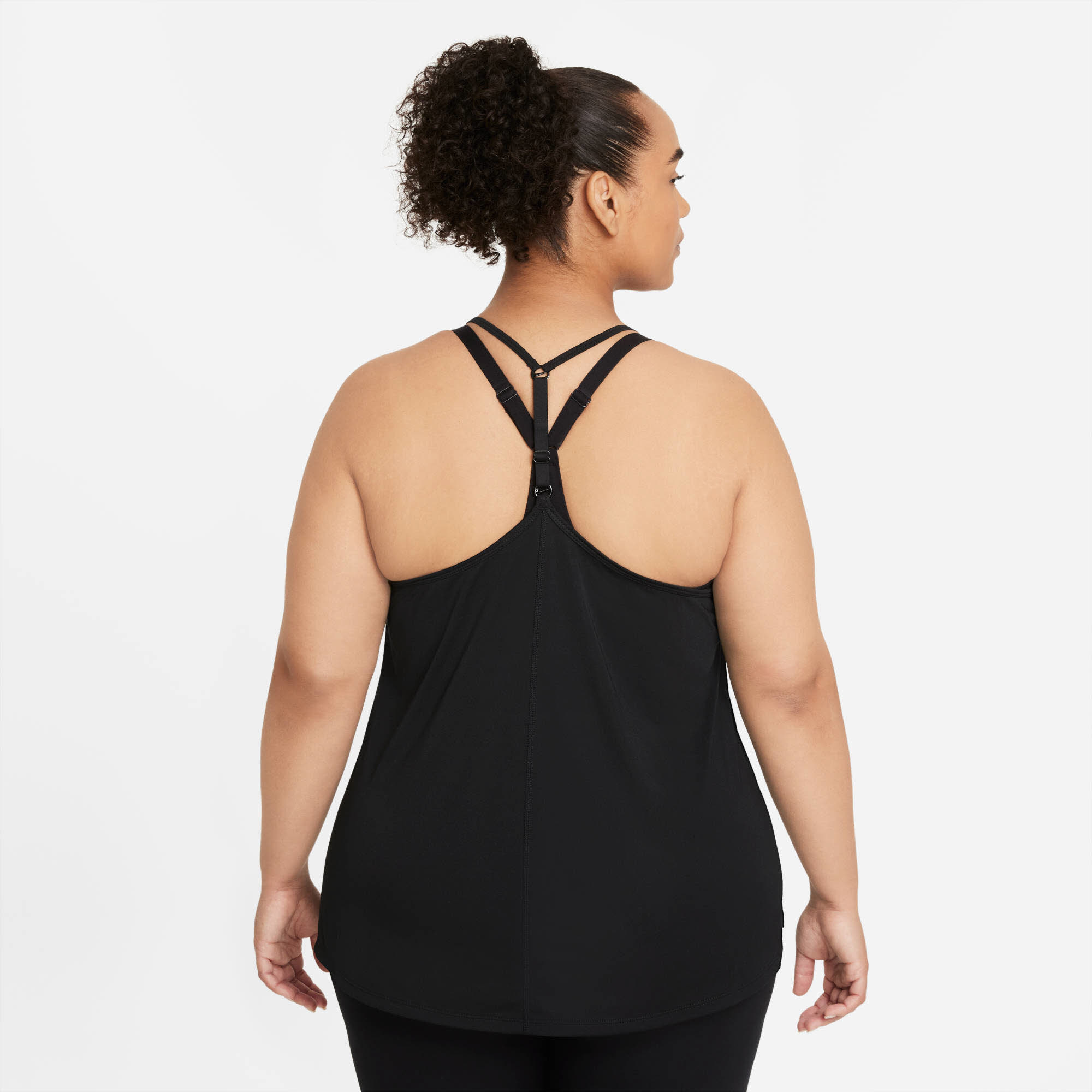 Nike Dri-Fit One Elastika Standard Fit Sporttop Trainingstop Damen schwarz