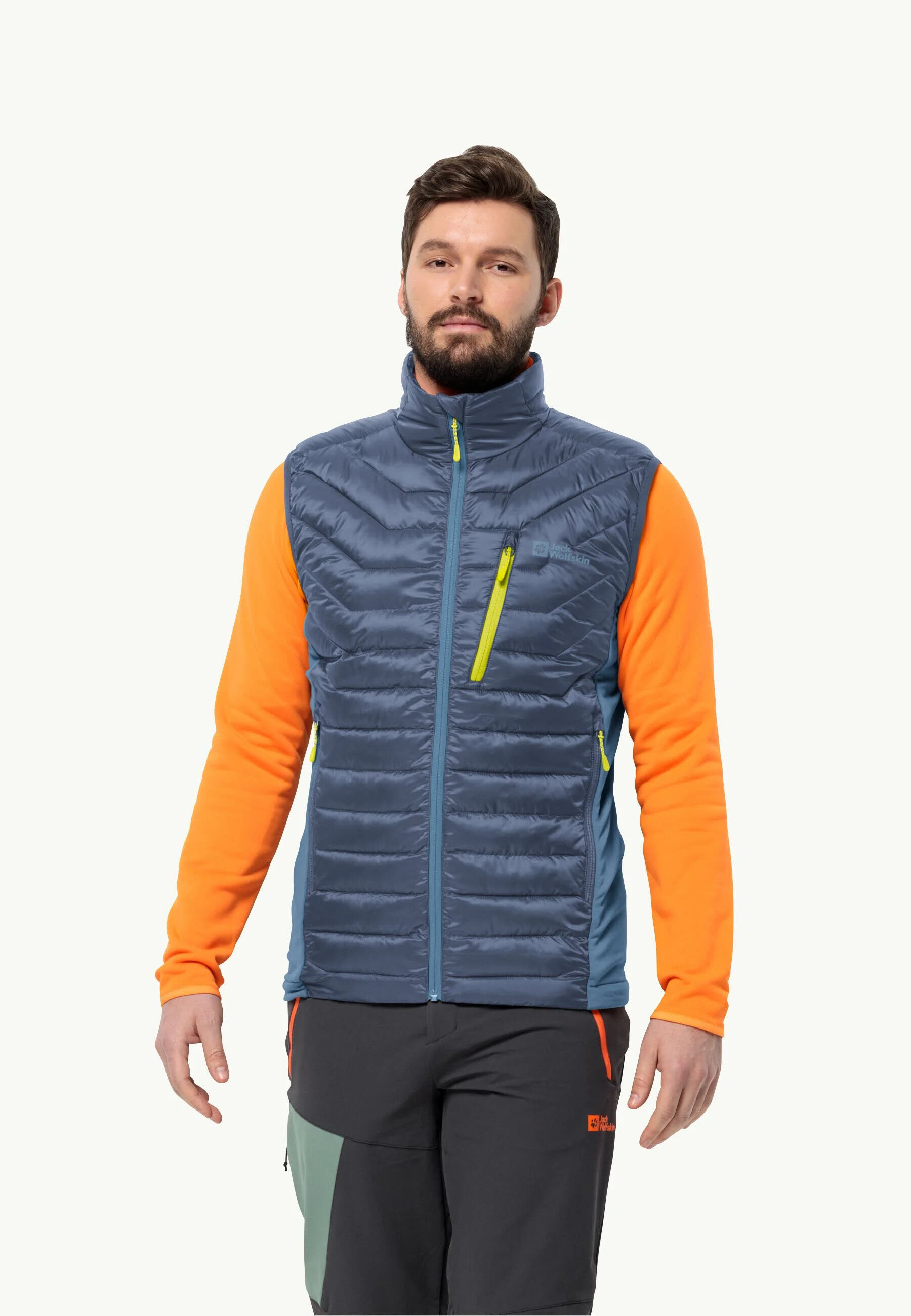 Jack Wolfskin Routeburn Pro Ins Vest M Daunenweste Herren blaugrau