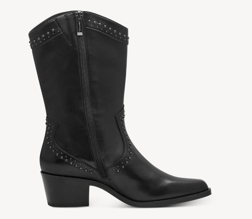 Tamaris Damen Stiefelette Boots Slipper schwarz