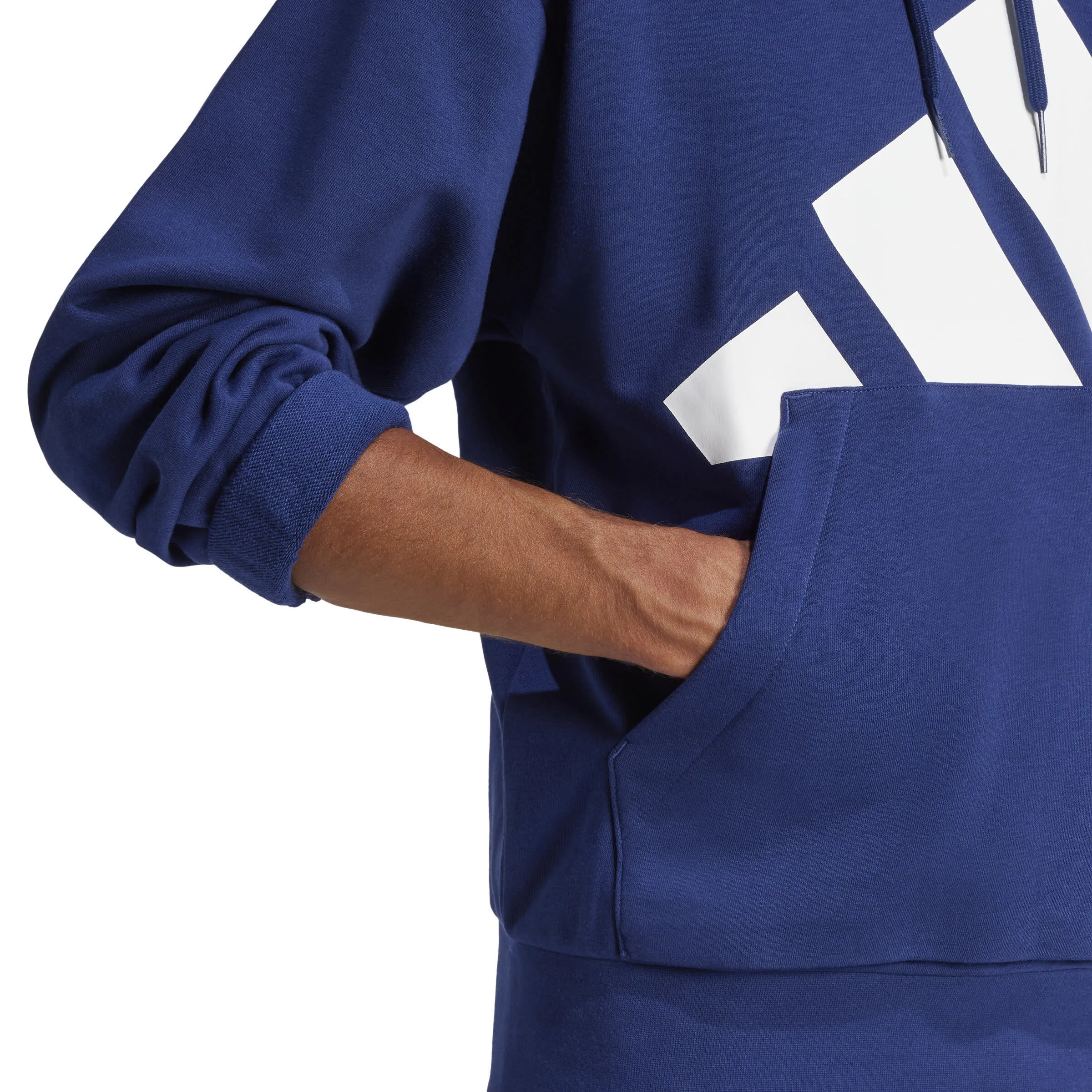 adidas Essentials Big Logo French Terry Hoodie Kapuzenpullover Herren dunkelblau