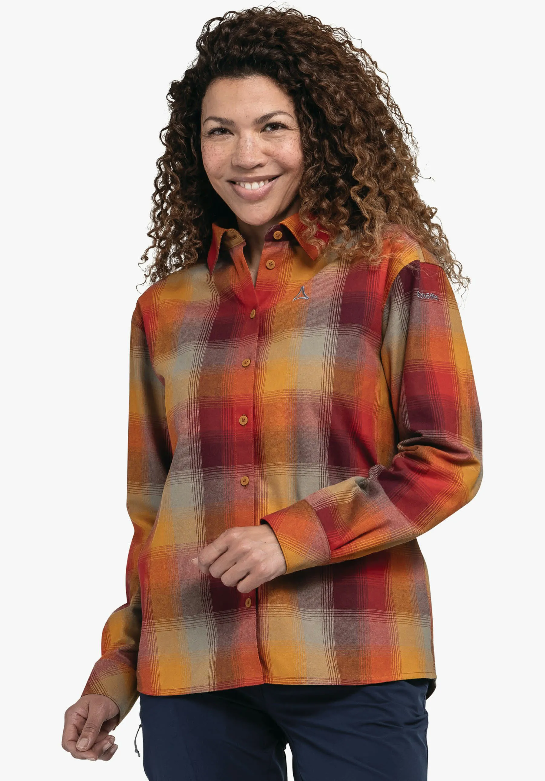 Schöffel LIMEDES Damen Bluse Wanderbluse Langarmhemd gelb