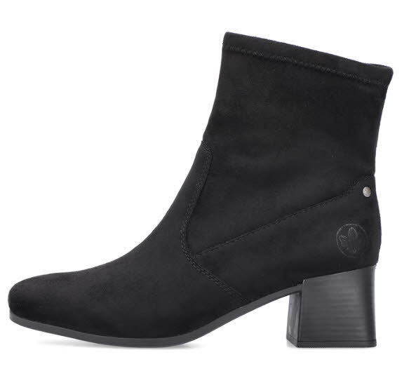 Rieker Damen Stiefeletten Slipper Modeschuh Absatzschuh schwarz