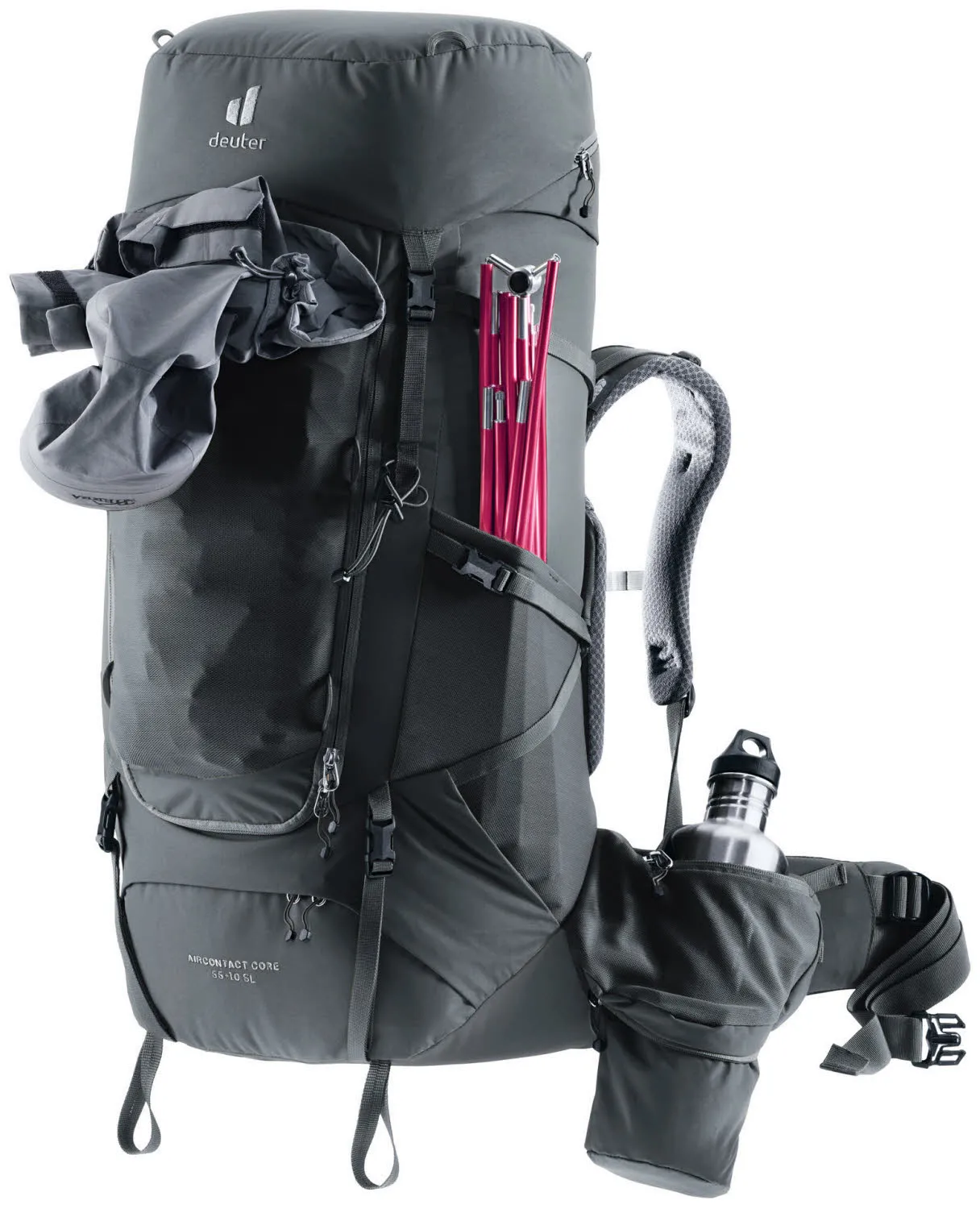 Deuter Aircontact Core 55 +10 SL Damen Wanderrucksack Trekkingrucksack grau