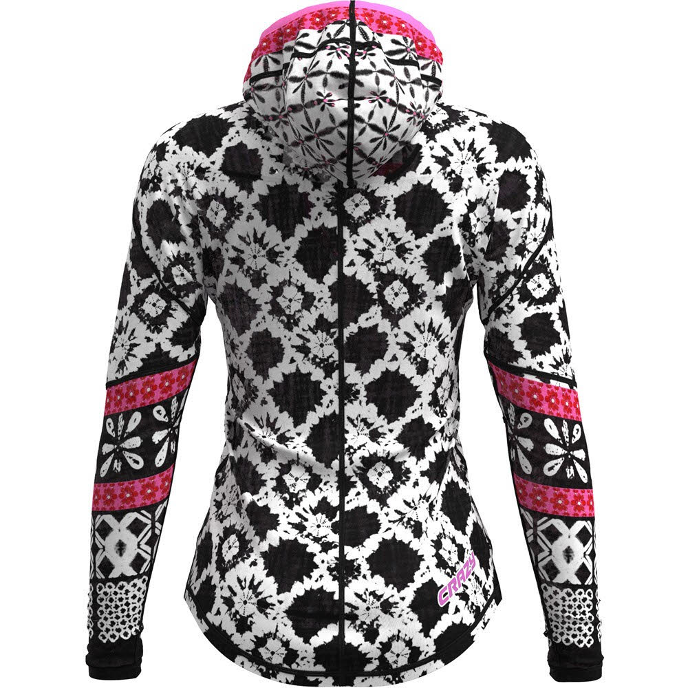 Crazy Idea PULL IBEX Damen Hoodie Kapuzenpullover shibori