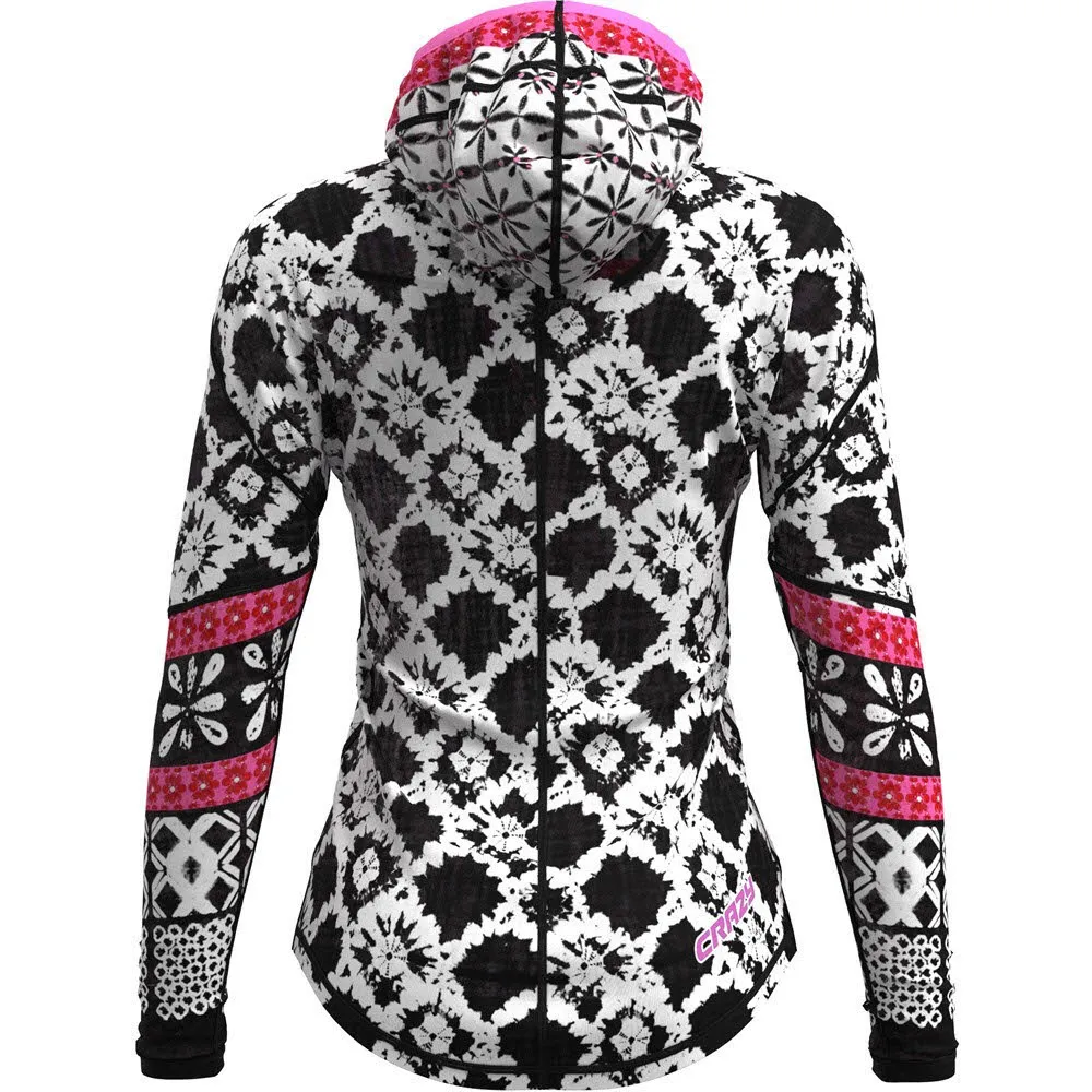 Crazy Idea PULL IBEX Damen Hoodie Kapuzenpullover shibori