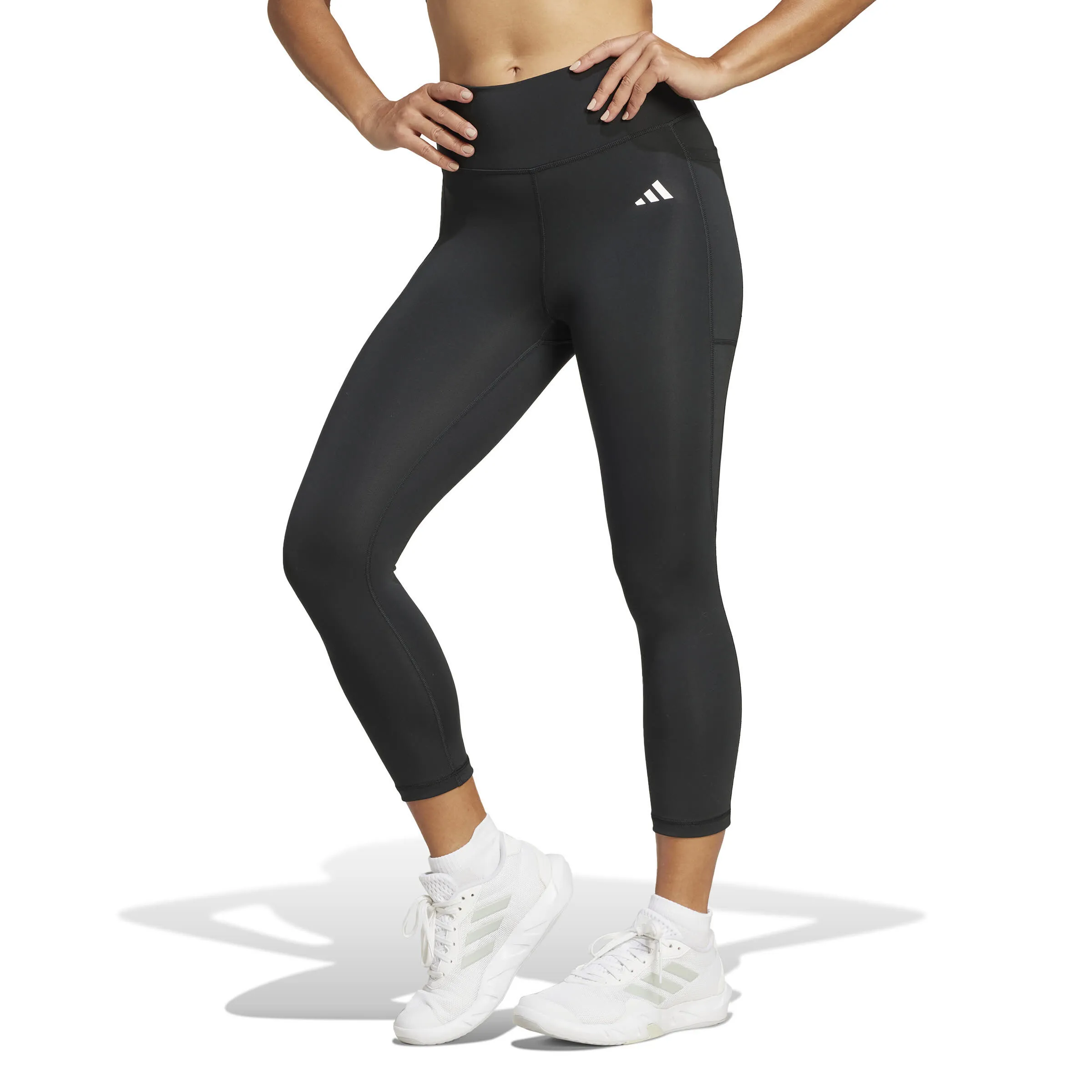 adidas Optime Essentials Stash 3/4-Leggings Sportleggings Damen schwarz