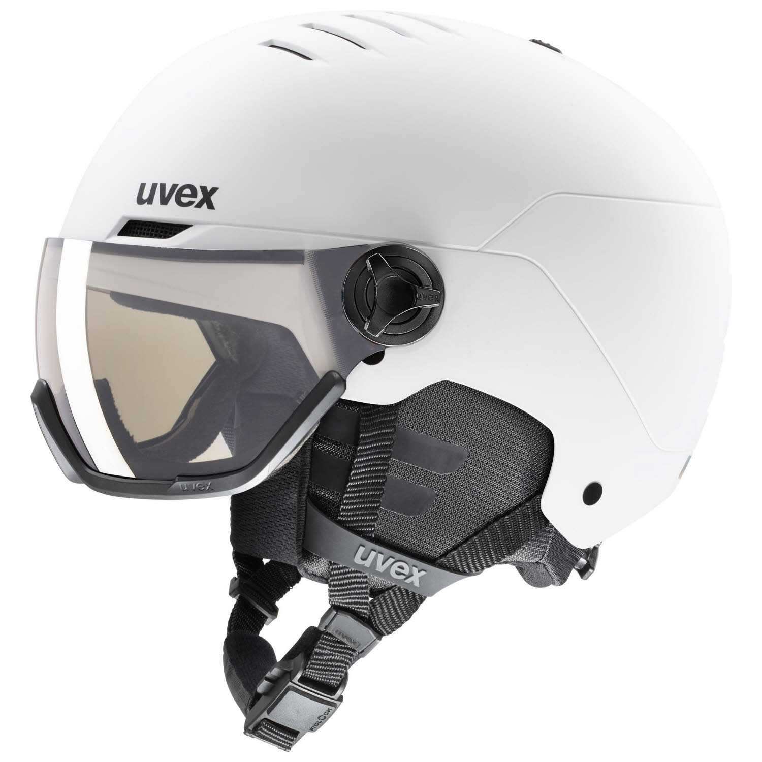 Uvex wanted visor pro V Damen Skihelm Snowboardhelm Visierhelm white matt