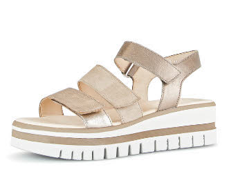 Gabor Damen Plateausandale Sandalette beige