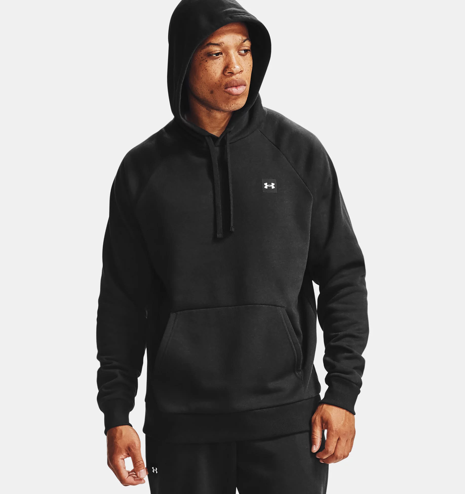 Under Armour UA Rival Fleece Herren Training Sport Hoodie Kapuzenpullover schwarz NEU