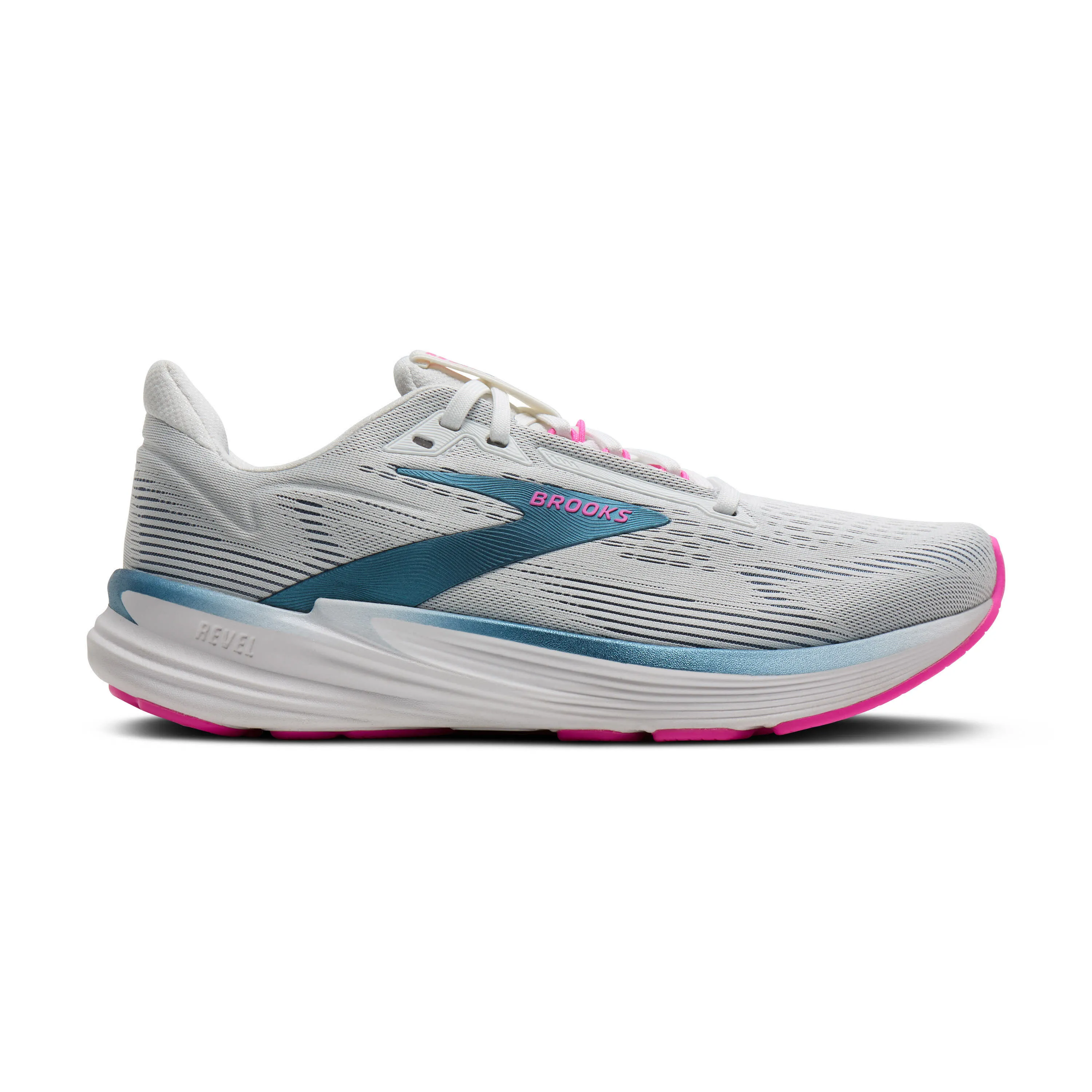 Brooks Revel 8 Damen Laufschuhe Joggingschuhe weiß/blau/pink