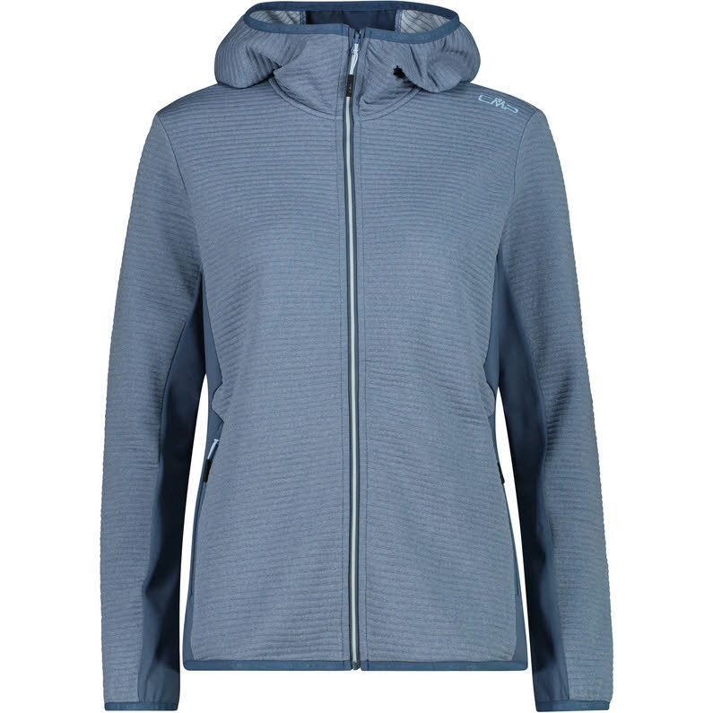 CMP JACKET FIX HOOD Damen Hybridjacke Fleecejacke space mel.