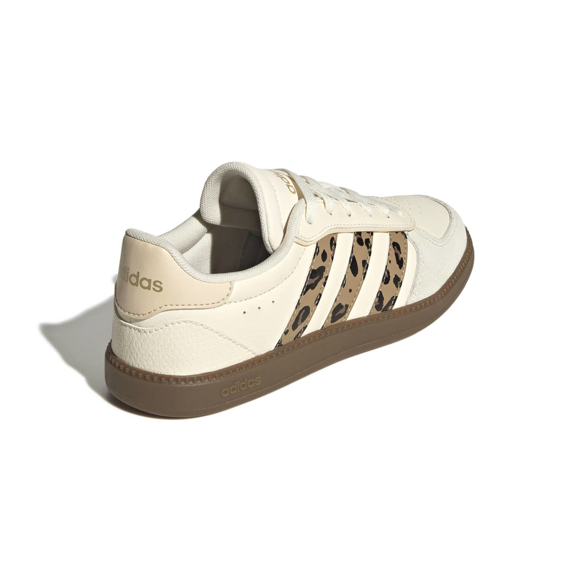 adidas BREAKNET SLEEK J Mädchen Kinder Sneaker Freizeitschuhe beige/leoprint