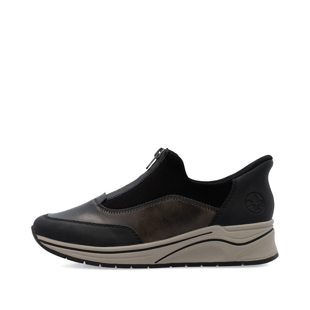 Rieker HWK Damen Halbschuhe Slipper braun