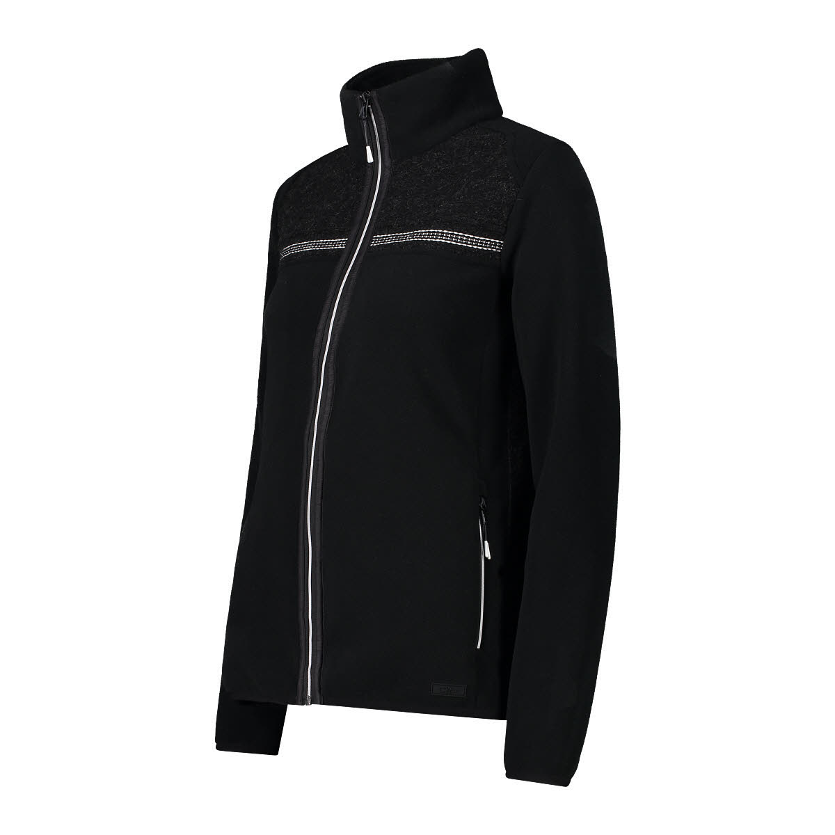 CMP Damen Jacke Strickjacke Fleecejacke schwarz