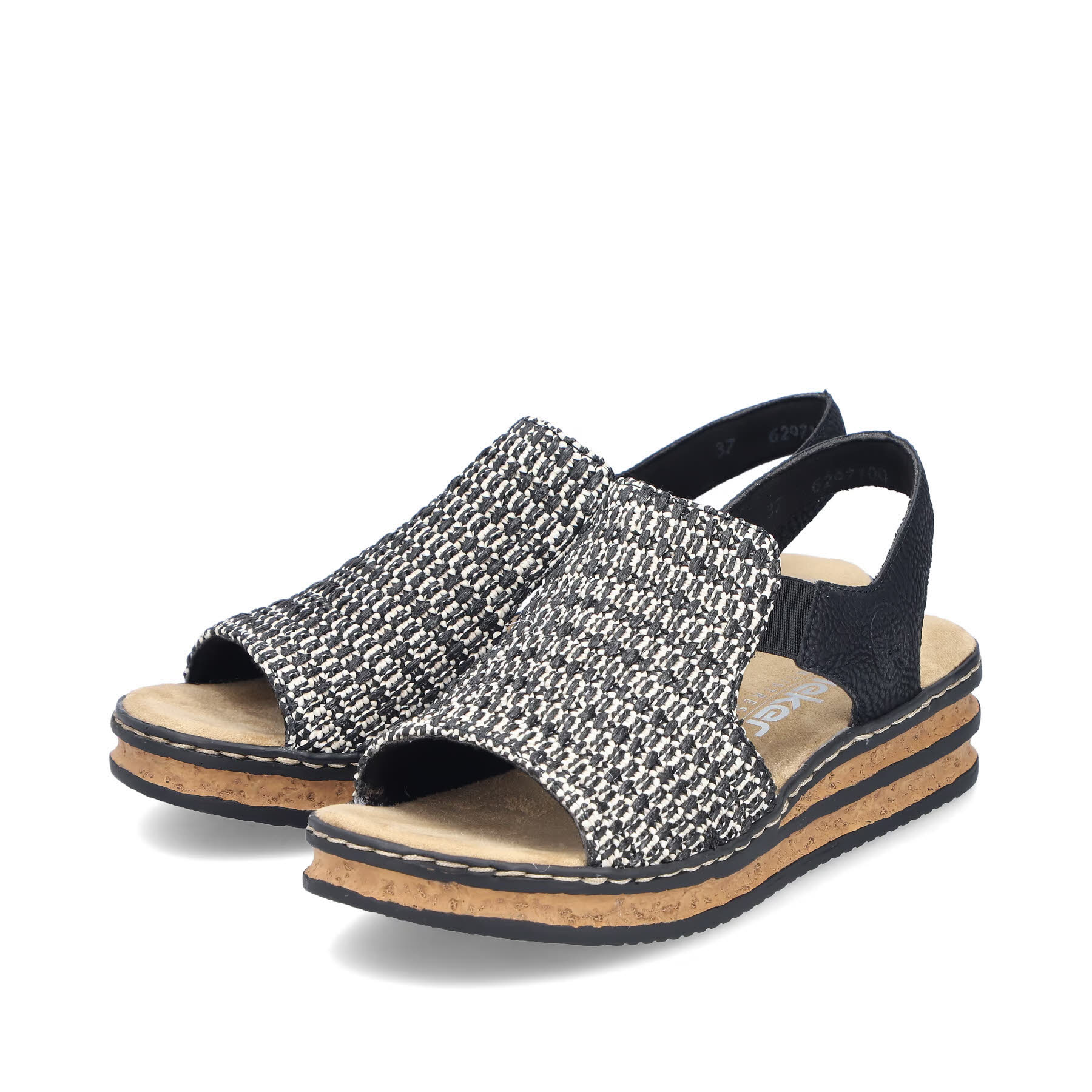 Rieker Damen Keilsandaletten schwarz