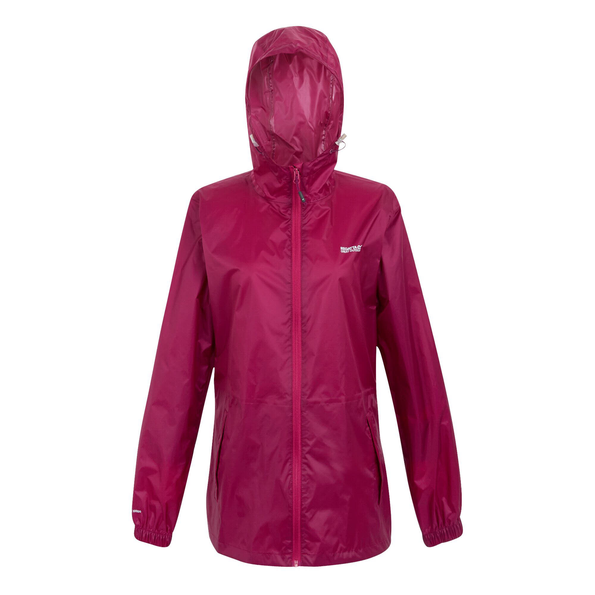 REGATTA Pack It III Regenjacke packbar Wanderjacke Damen beere rot