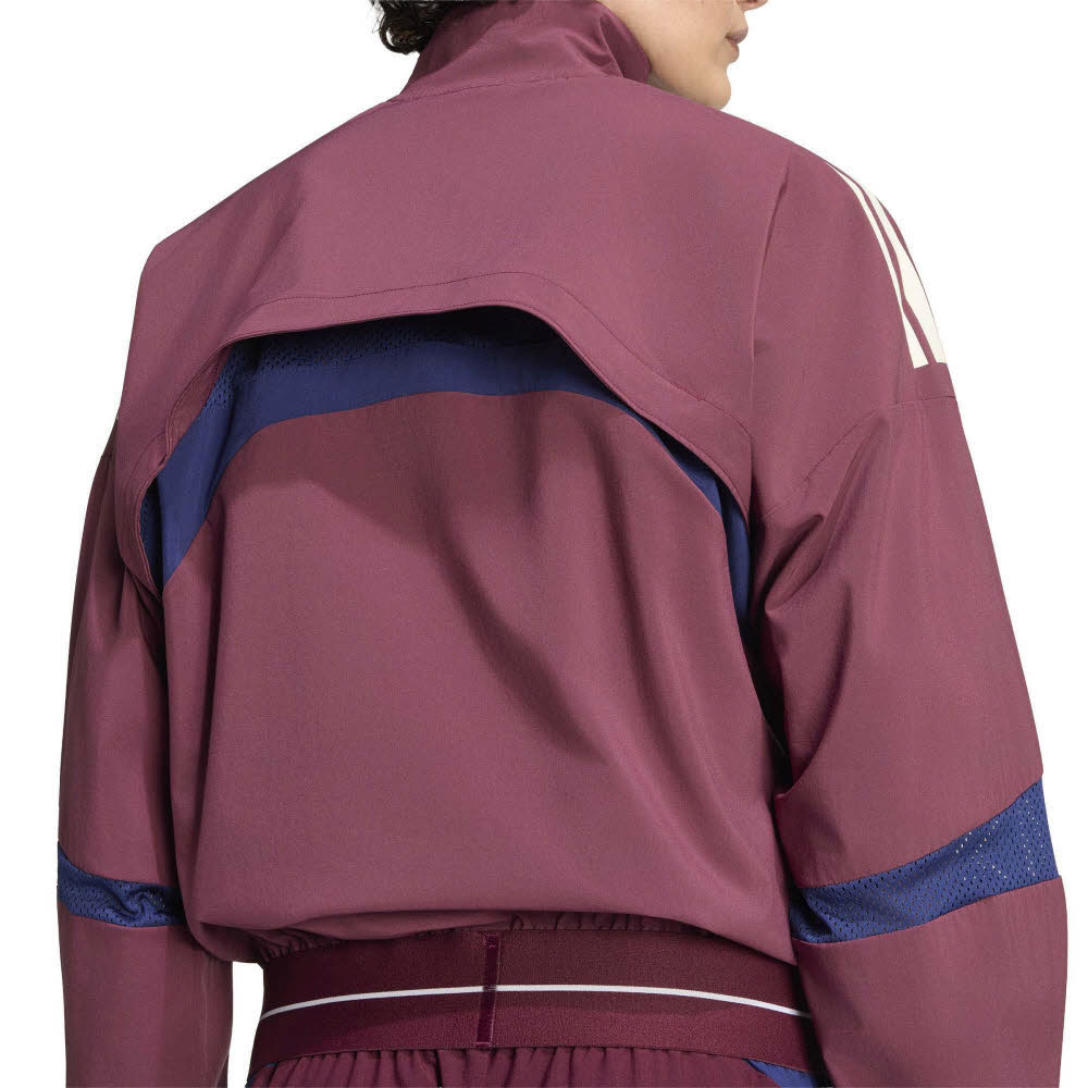 adidas HYPERGLAM Damen Sweatjacke Trainingsjacke maroon