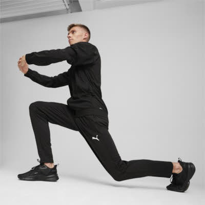 Puma FIT Woven Full Zip Herren Jacke Kapuzenjacke schwarz