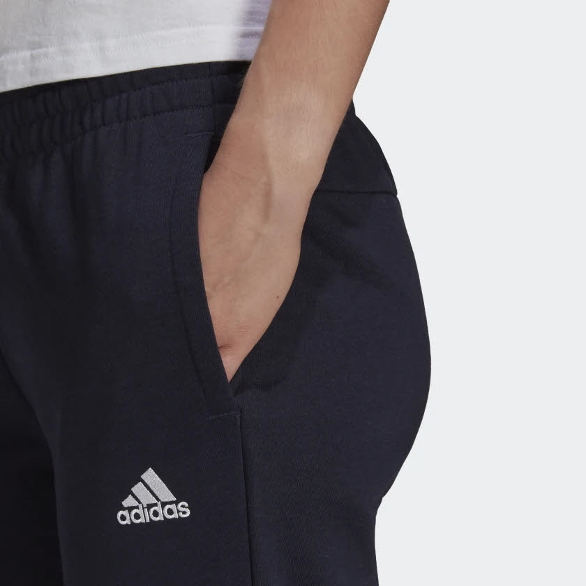 adidas W LIN FT C Damen ESSENTIAL slim fit Jogginghose Trainingshose schwarz