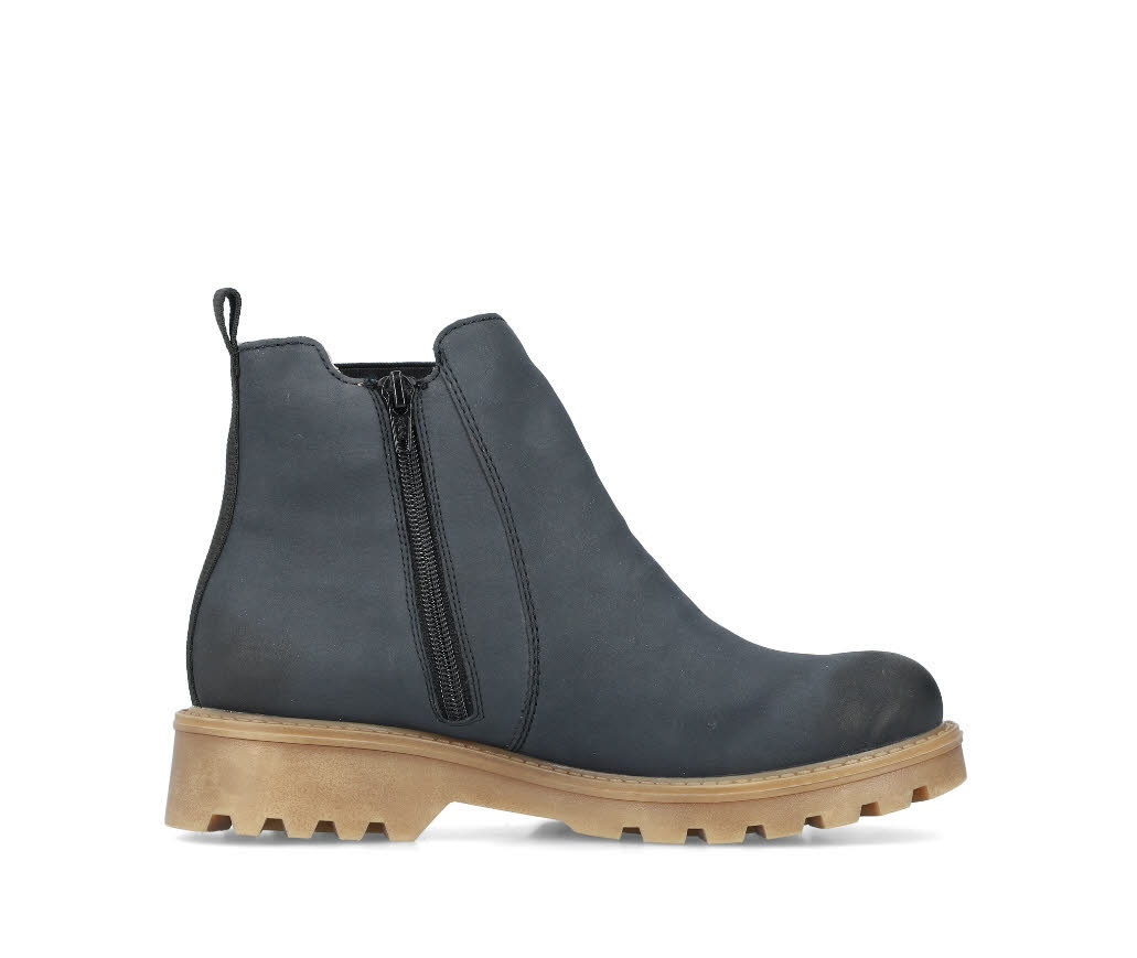 Rieker Damen Chelsea Boots Stiefeletten gefüttert atlantikblau