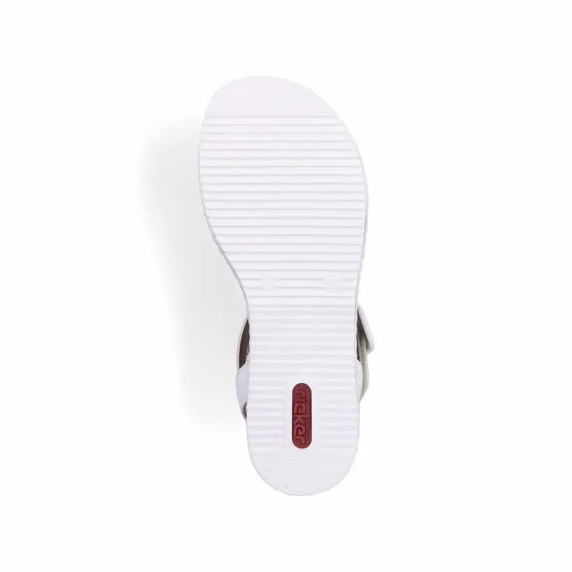 Rieker FSK Damen Sandalen Keilsandaletten weiß
