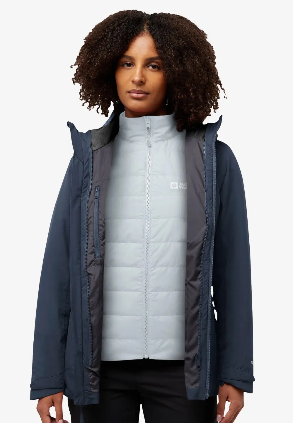 Jack Wolfskin HUNBERG 2 3IN1 JKT Damen 3 in 1 Jacke blau