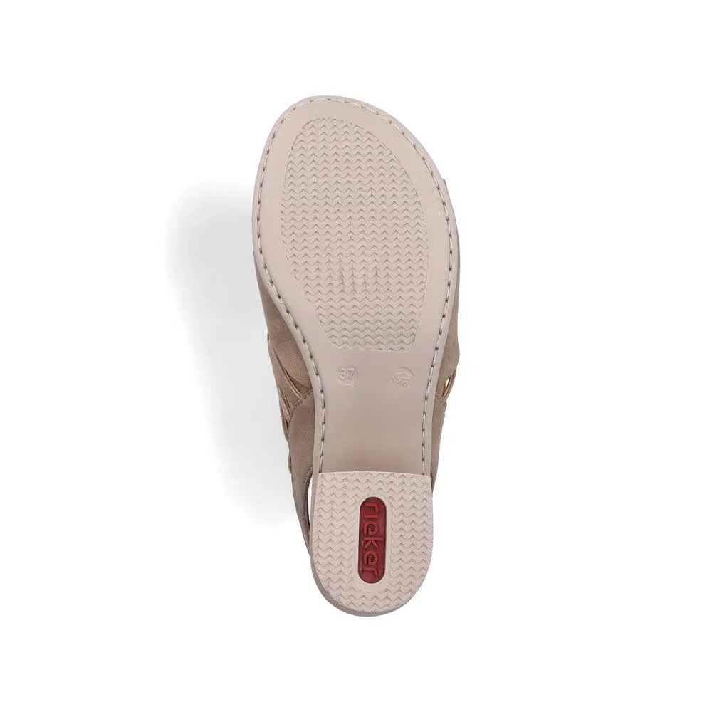Rieker FSK Damen Sandalen Sandaletten beige