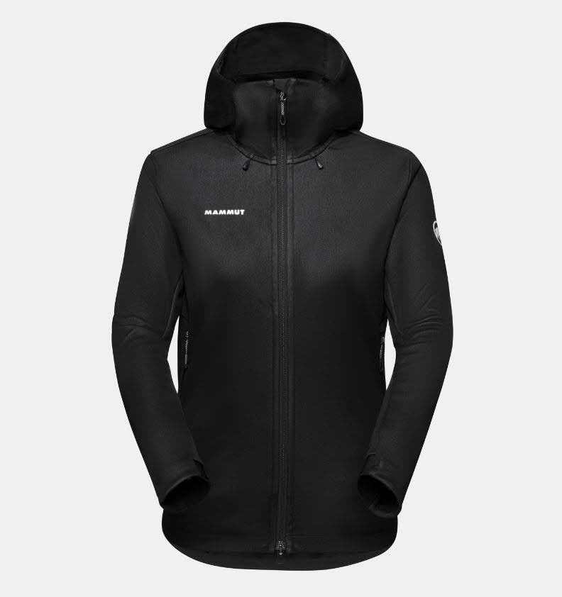Mammut Ultimate VII SO Hooded Jacket Softshelljacke Winddicht Wasserdicht Damen Schwarz NEU