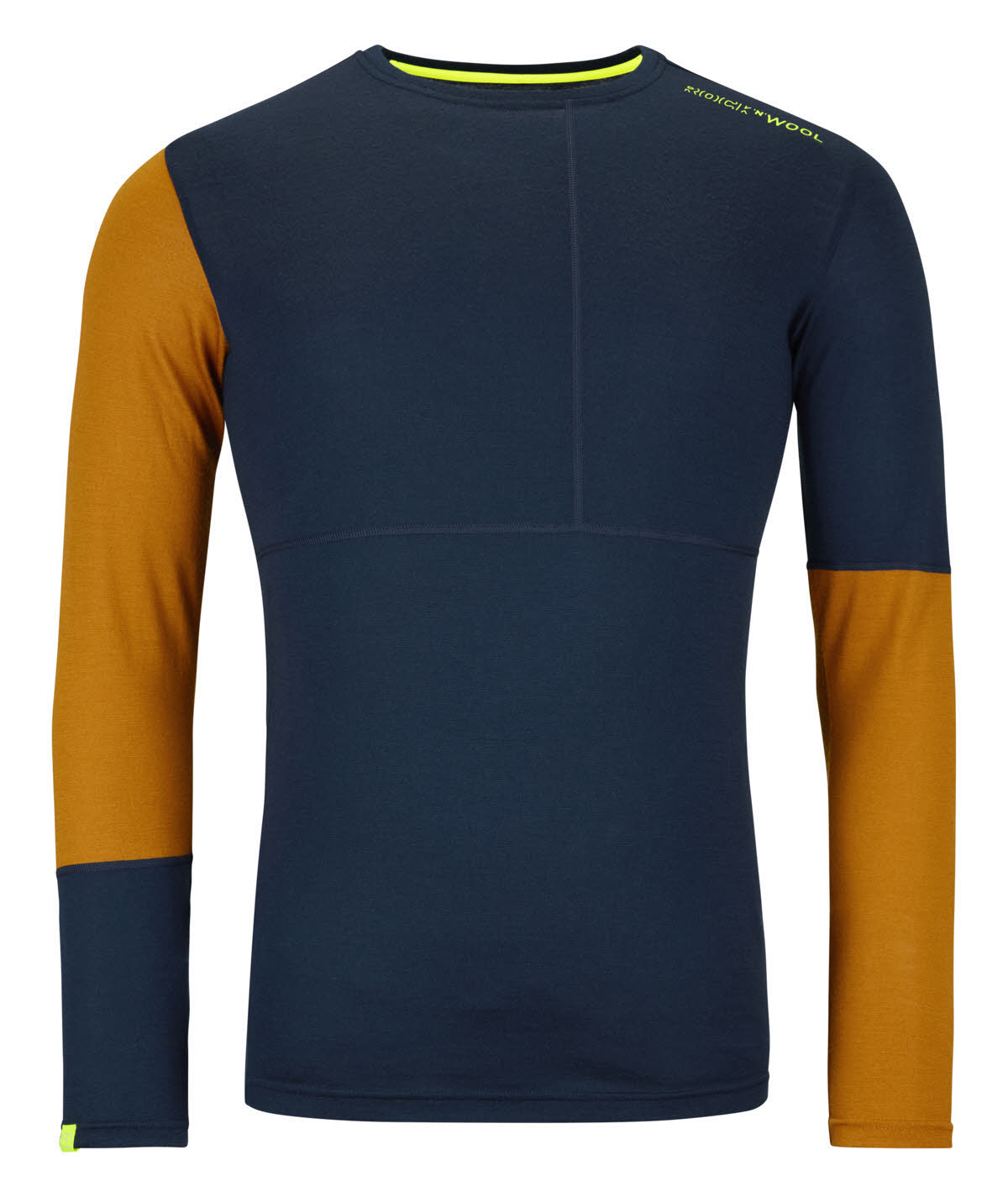 Ortovox 185 Rock´N´Wool Long Sleeve Herren Langarm-Shirt Baselayer blau