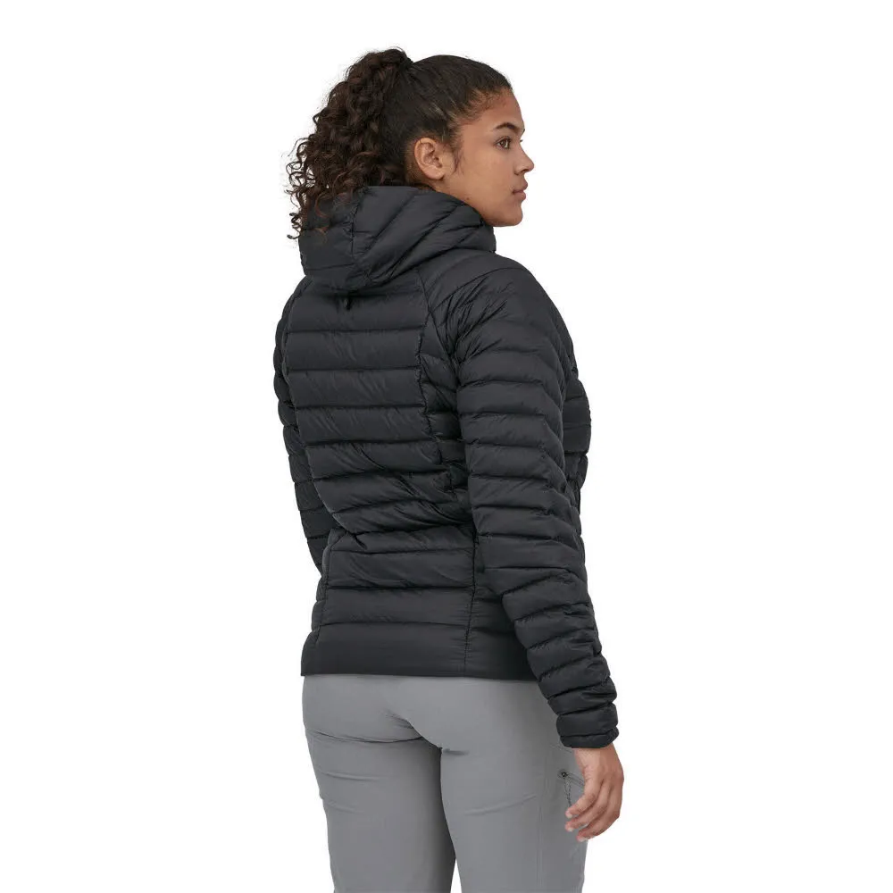 Women Down Sweater Hoody Jacke Damen schwarz