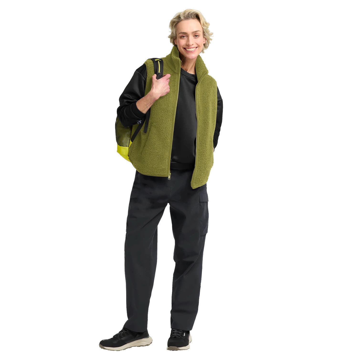 Jack Wolfskin HIGH CURL VEST Fleecejacke Damen khaki green