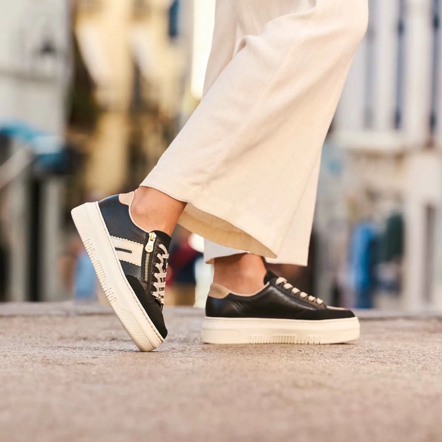 Rieker Damen Sneaker Low Schnürer schwarz
