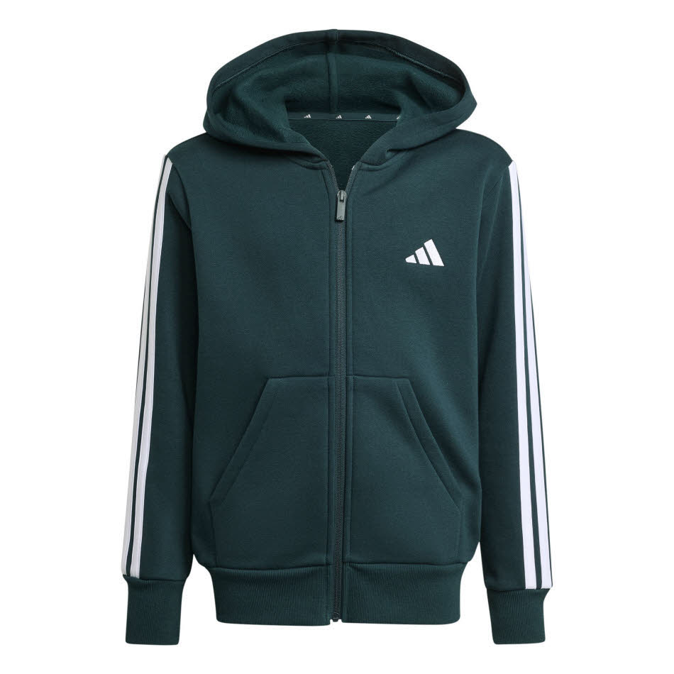 adidas Essentials Kinder Kapuzenjacke blau/weiß