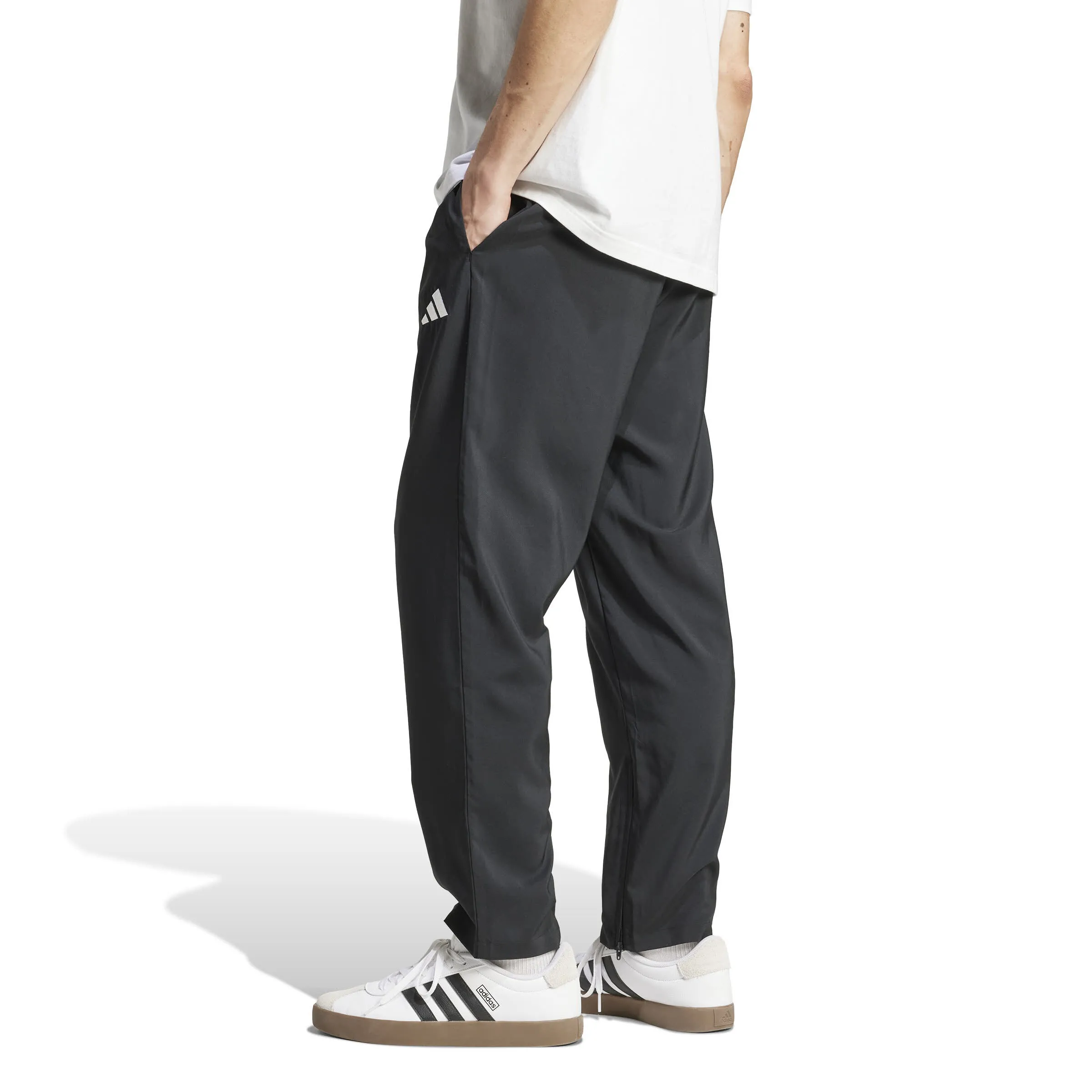 adidas Essentials Small Logo Open-Hem Stanford Hose Jogginghose Herren schwarz