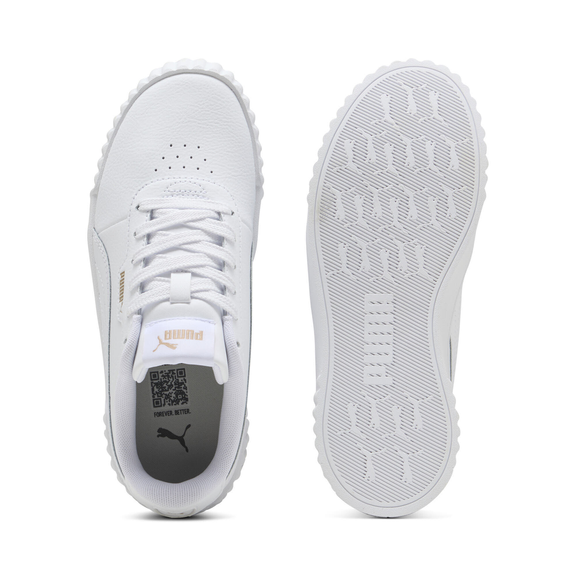 Puma CARINA 3.0 JR Mädchen Sneaker Freizeitschuhe puma white/puma gold