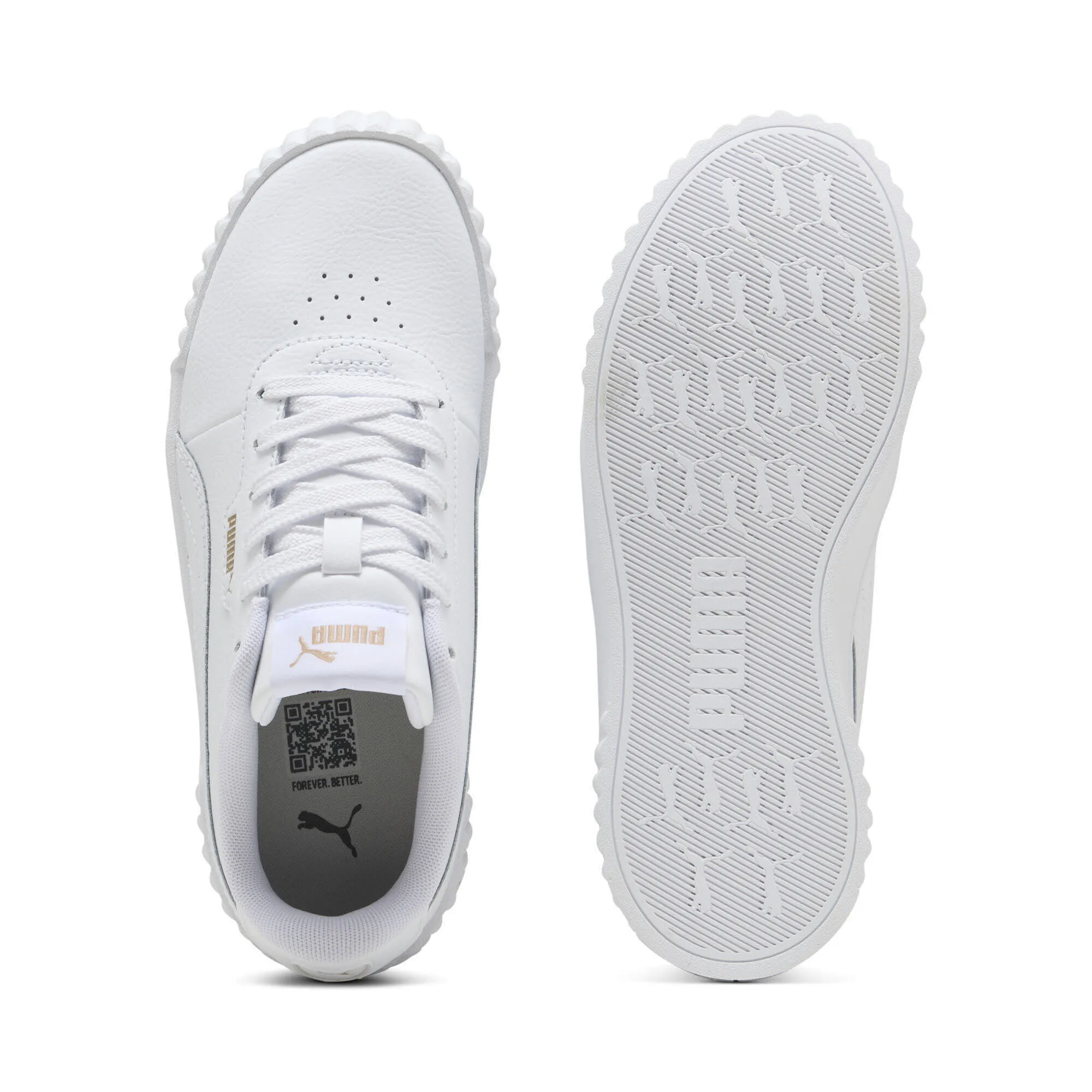 Puma CARINA 3.0 JR Mädchen Sneaker Freizeitschuhe puma white/puma gold