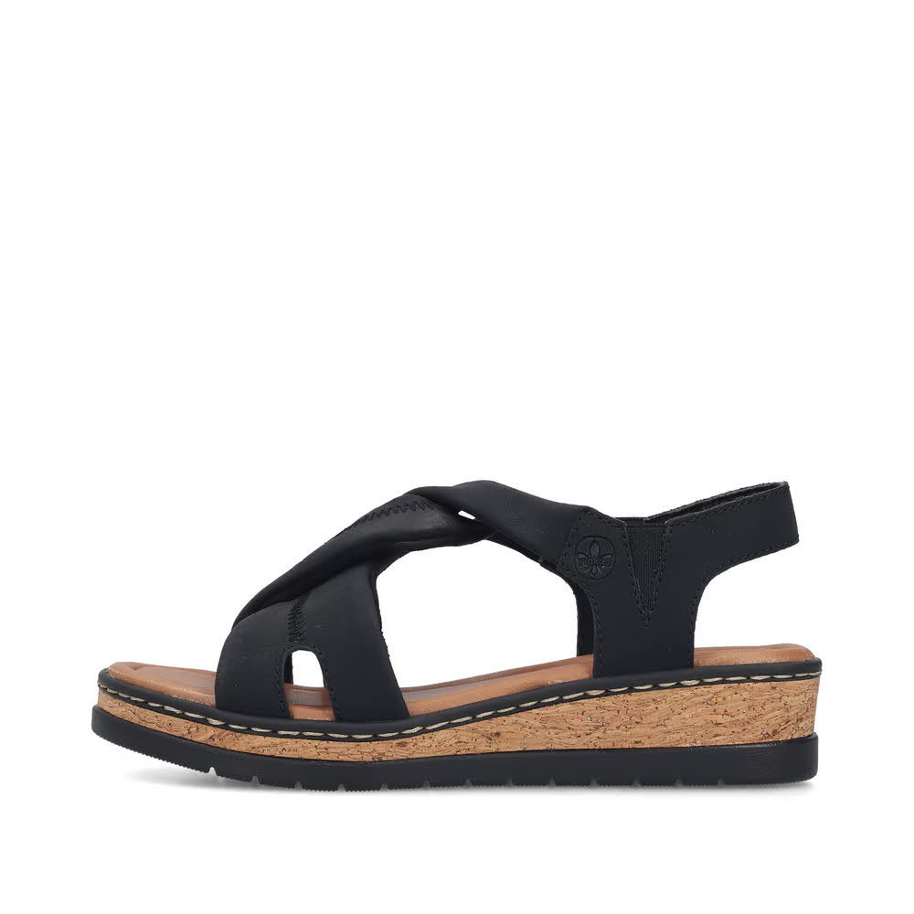 Rieker FSK Damen Riemchensandalen Sandalette schwarz