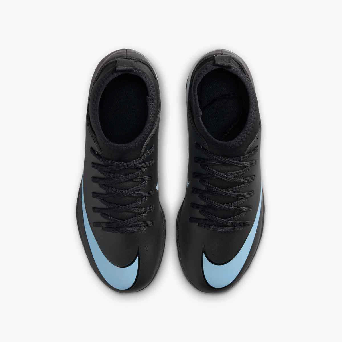 Nike Jr. Mercurial Superfly 10 Club Kinder Fußballschuhe Hallenschuhe schwarz/blau
