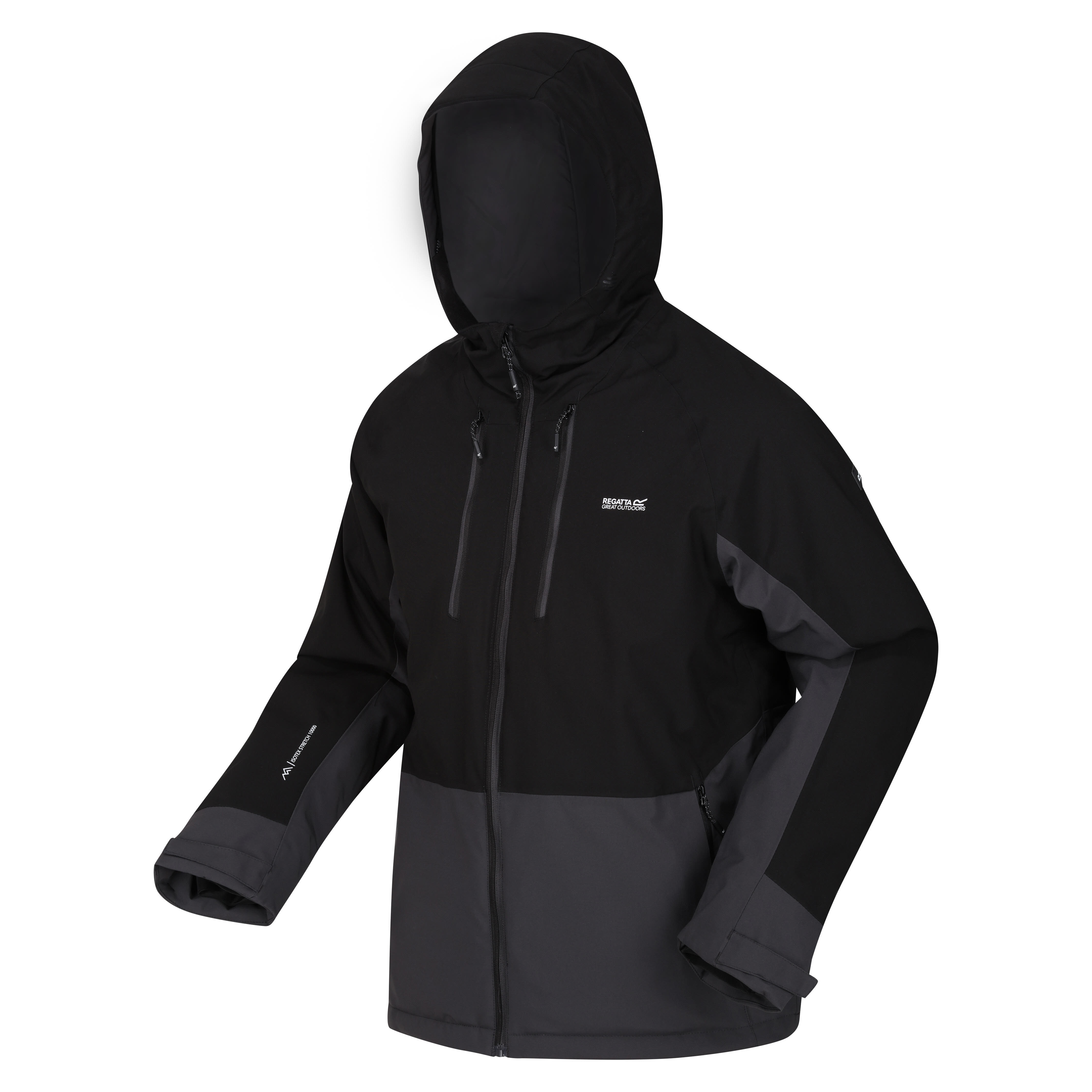 Regatta Highton Stretch III Herren Wanderjacke Kapuzenjacke wasserdicht grau
