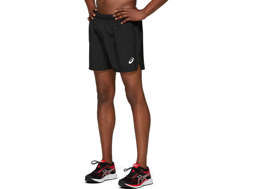 Asics Silver 5in Short Herren Laufshort Running Fitness schwarz NEU