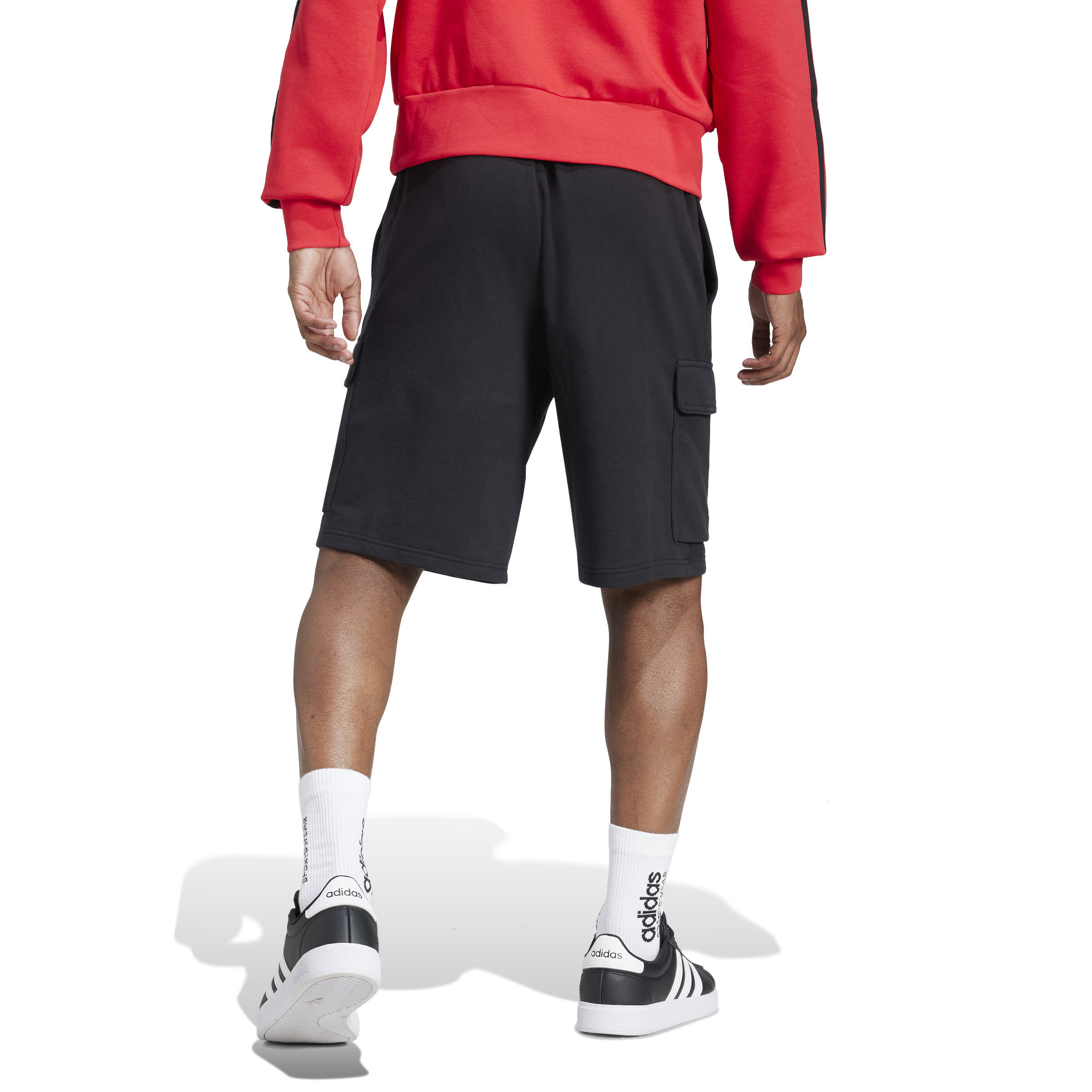 adidas Essentials Feel Cozy French Terry Cargoshorts Herren schwarz