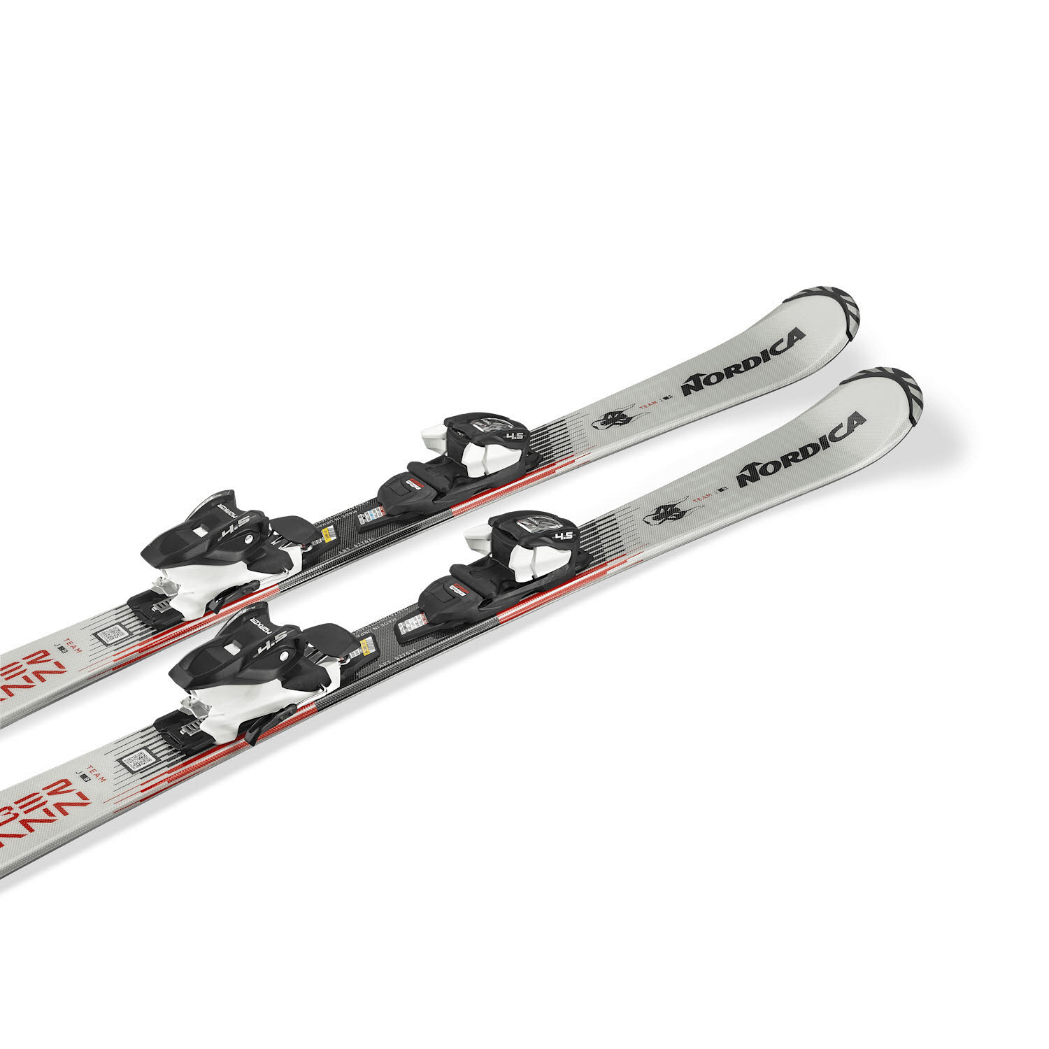 Nordica Team JR FDT (70-90) + JR 4.5 FDT Kinder Ski Einsteiger 26/27 grau/schwarz
