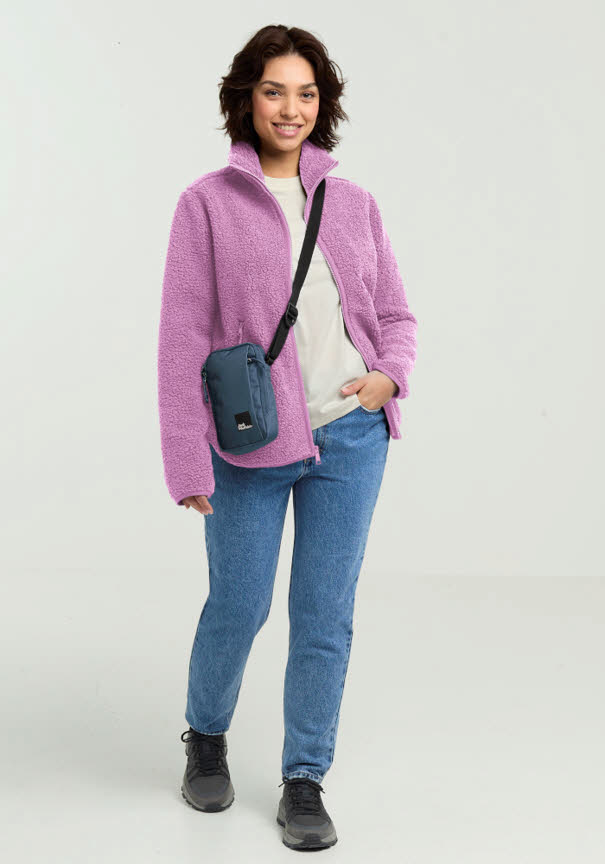 Jack Wolfskin HIGH CURL JKT Fleecejacke Damen rosa