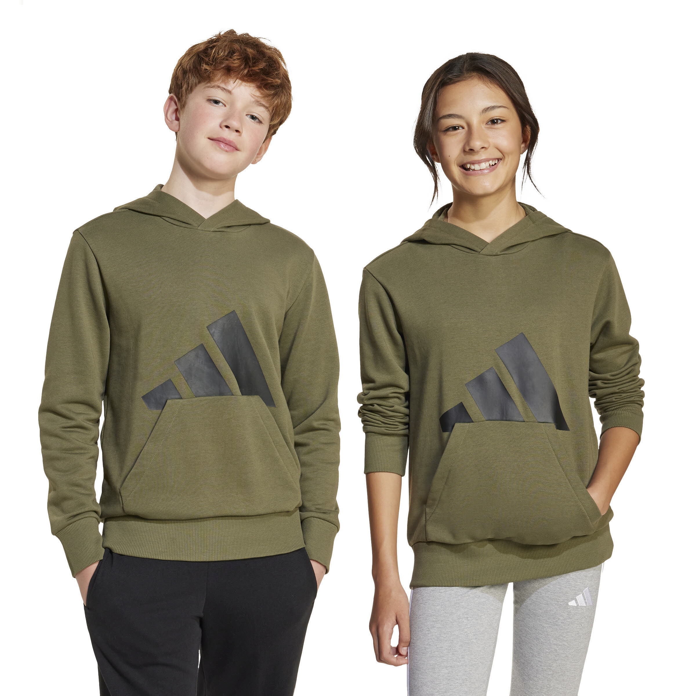 adidas Essentials Kinder Hoodie grün/schwarz