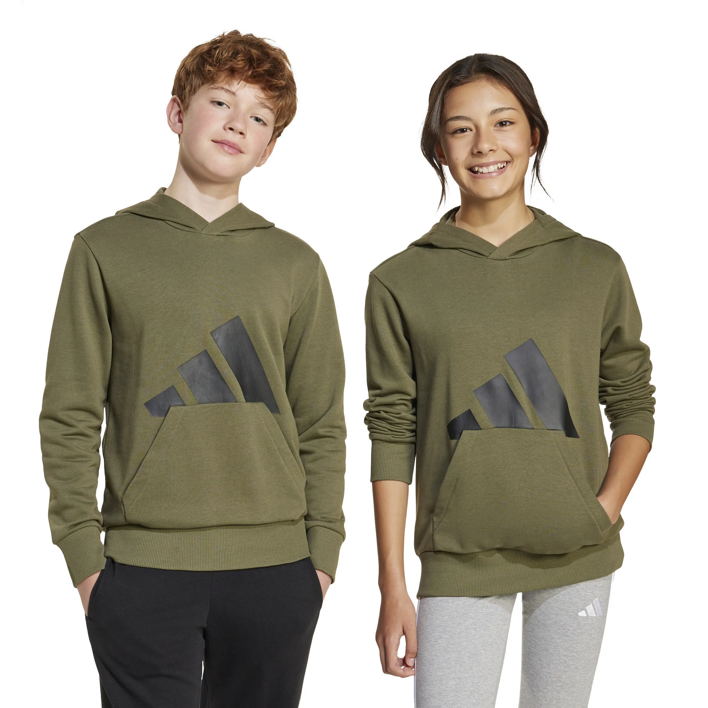 adidas Essentials Kinder Hoodie grün/schwarz