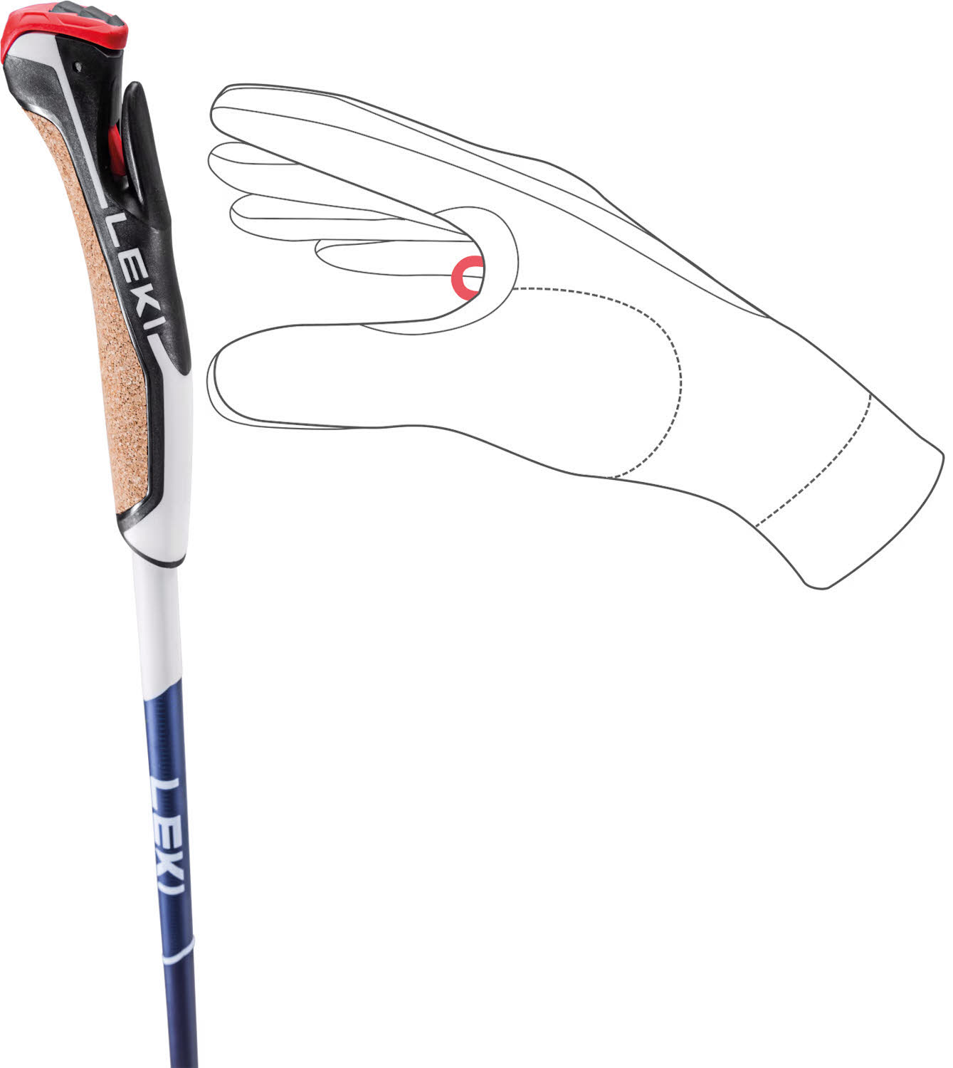 Leki Smart Pacer Lite Unisex Nordic-Walking-Stöcke blau
