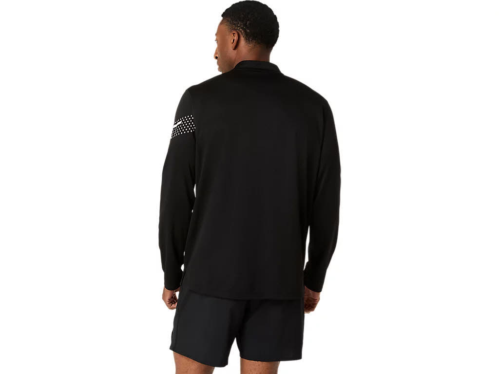 Asics ICON LS 1/2 ZIP TOP Herren Laufoberteil Langarmshirt schwarz
